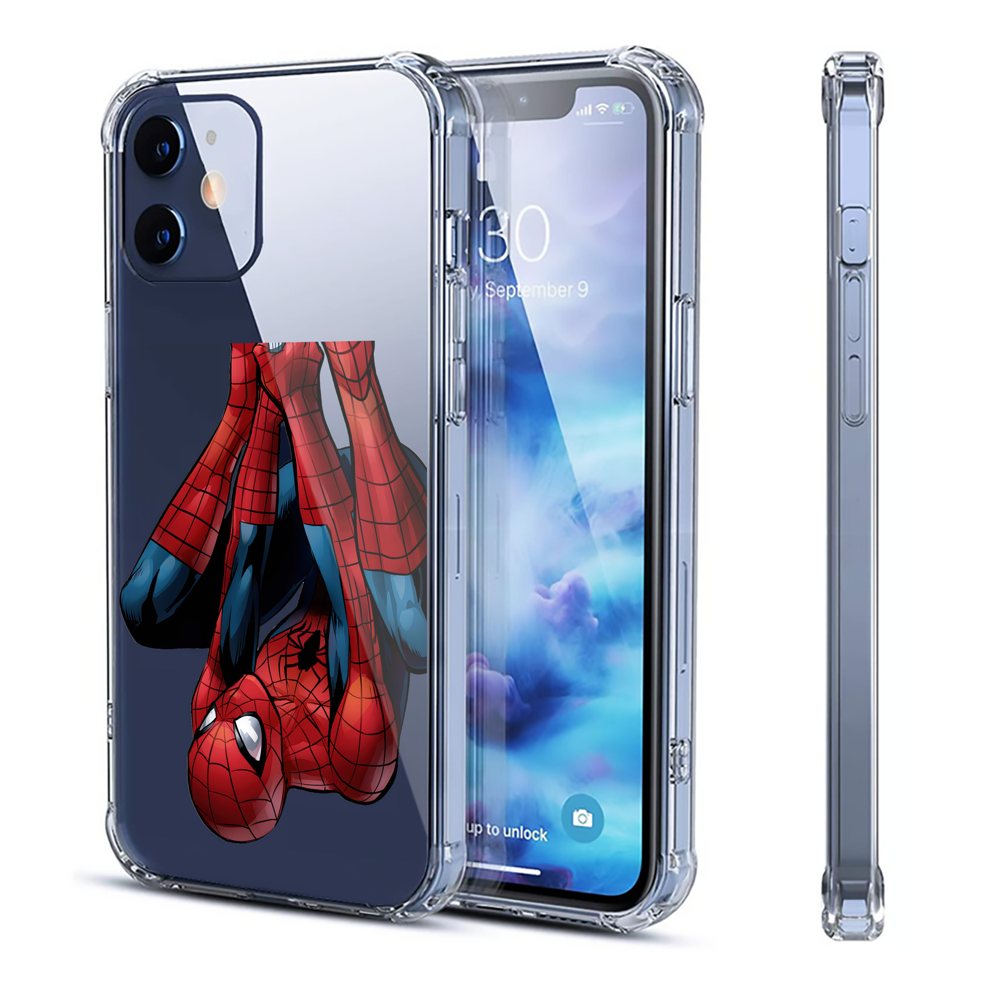 （画像用） Spider Man スパイダーマン 【iPhone 12シリーズ対応】透明スマホケース（クリアソフトケース）